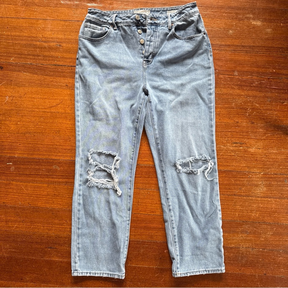 PacSun High-Rise Vintage Mom Jeans – Size 28 – Button Fly – Straight Leg